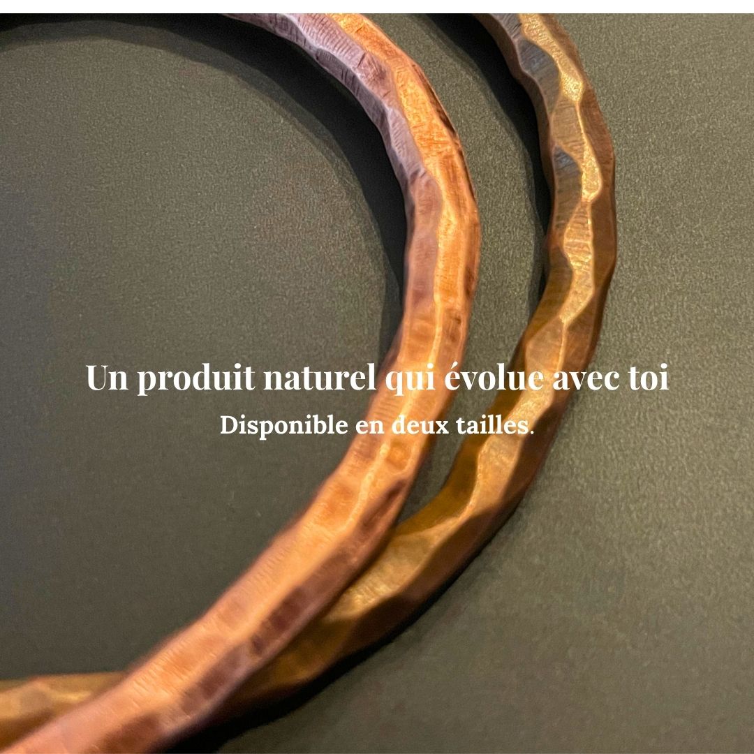 Bracelet en cuivre martelé