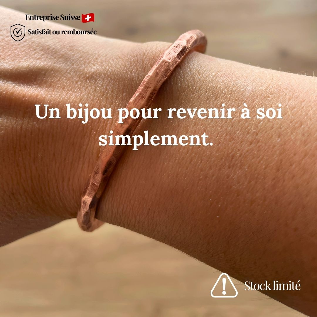 Bracelet en cuivre martelé