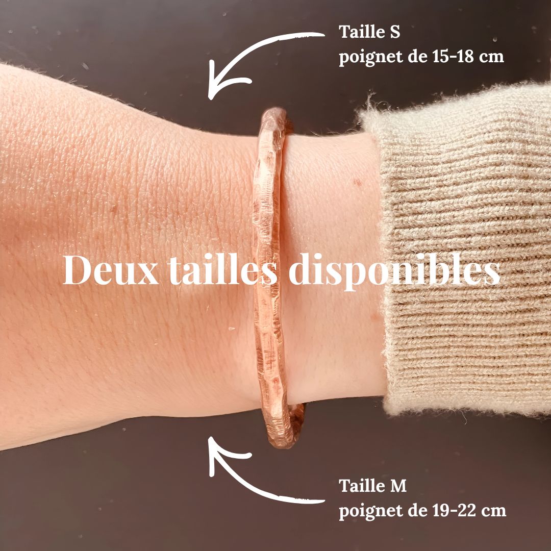 Bracelet en cuivre martelé